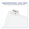 Avery Dennison Legal Exhibit Dividers A-Z, 8-1/2 x 11", PK26 11374